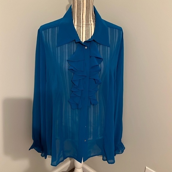 Twiggy London XLarge Front Ruffle Blouse - Picture 1 of 5